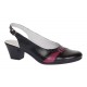 Pantofi dama eleganti din piele naturala marimea 40  - Model decupat Negru, Bordo PS35NB