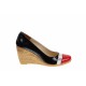 OFERTA marimea 37 - Pantofi dama piele naturala cu platforme de 7 cm LPTEARAN1