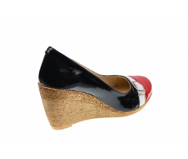 OFERTA marimea 37 - Pantofi dama piele naturala cu platforme de 7 cm LPTEARAN1