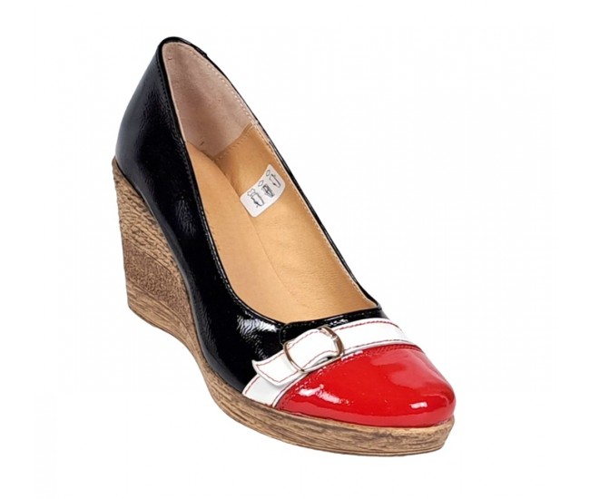 Oferta marimea 36, 37 - Pantofi dama piele naturala cu platforme de 7 cm -  LPTEARAN3
