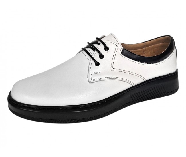 Marimea 39 Pantofi barbati albi casual din piele naturala - LRSY5AN