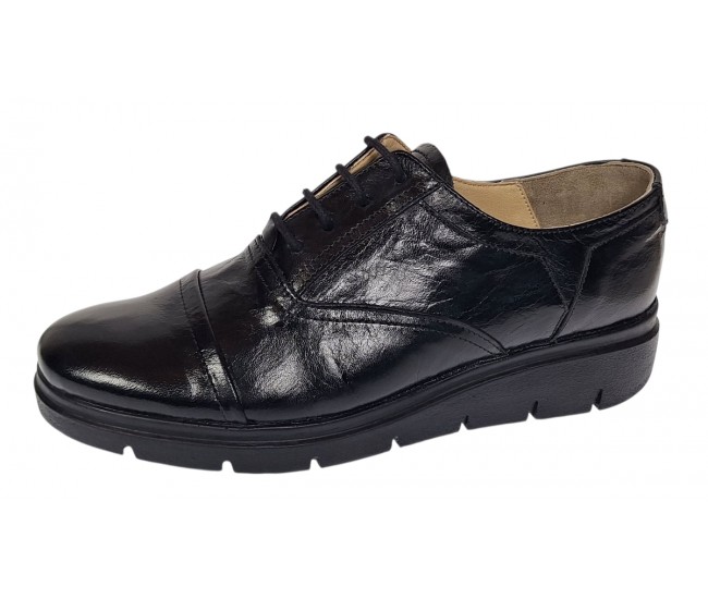 Oferta marimea 36 Pantofi dama din piele naturala cu aspect sifonat Orto - LRUT2NDF