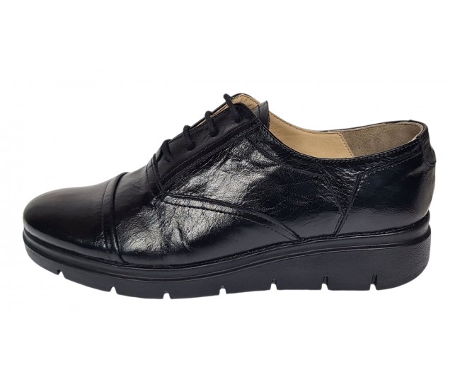 Oferta marimea 36 Pantofi dama din piele naturala cu aspect sifonat Orto - LRUT2NDF