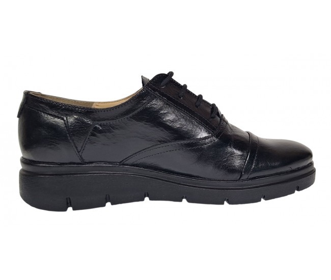 Oferta marimea 36 Pantofi dama din piele naturala cu aspect sifonat Orto - LRUT2NDF