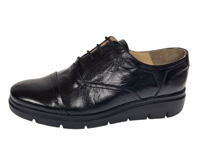 Oferta marimea 36 Pantofi dama din piele naturala cu aspect sifonat Orto - LRUT2NDF