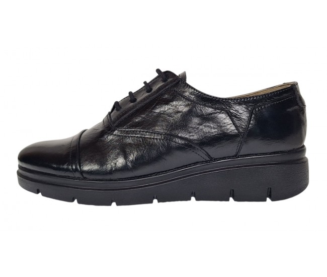 Oferta marimea 36 Pantofi dama din piele naturala cu aspect sifonat Orto - LRUT2NDF