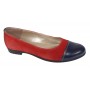 Oferta marimea 38 Balerini dama casual din piele naturala Rosu - Bleumarin LRUTBLR