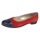 Oferta marimea 38 Balerini dama casual din piele naturala Rosu - Bleumarin LRUTBLR