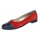 Oferta marimea 38 Balerini dama casual din piele naturala Rosu - Bleumarin LRUTBLR