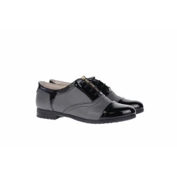 Oferta marimea 40 -  Pantofi dama,  model casual,  gri, din piele naturala - LRUTNLACGRI