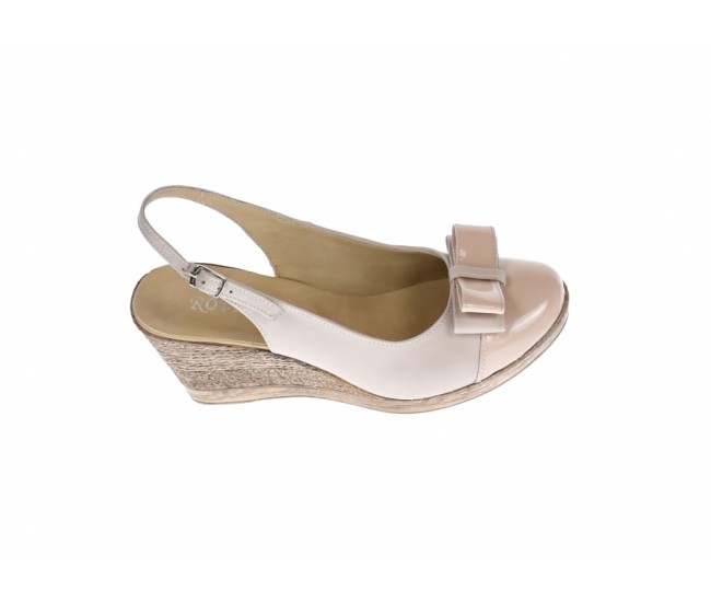 OFERTA marimea 36 - Pantofi dama,  foarte comozi, cu platforme de 8 cm - LS100BEJLACBOX