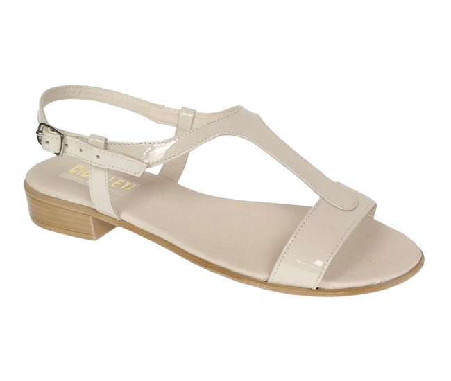 Sandale dama casual din piele naturala Bej Lac LS16LB1 Marimea 39