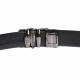 Curea din piele pentru barbati, catarama metalica fara ac, latime 3.5 cm, lungime reglabila, negru - LS209NSBR