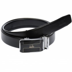 Curea din piele pentru barbati, catarama metalica fara ac, latime 3.5 cm, lungime reglabila, negru - LS222NSBR