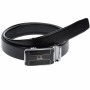 Curea din piele pentru barbati, catarama metalica fara ac, latime 3.5 cm, lungime reglabila, negru - LS222NSBR