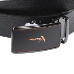 Curea din piele pentru barbati, catarama metalica fara ac, latime 3.5 cm, lungime reglabila, negru - LS259NNBR