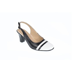 Oferta marimea 36 - Pantofi dama eleganti, decupati, din piele naturala, toc de 5 cm - LS301AN