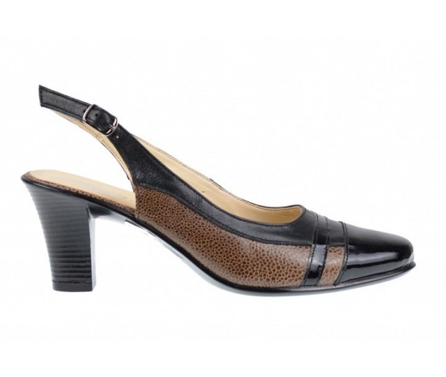 Pantofi dama eleganti Marimea 36 - Model decupat din piele naturala, cu toc 5cm - LS301N