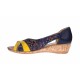 Oferta marimea 40 - Pantofi dama de primavara - vara, decupati cu platforme de 4.5cm, lucrati din piele naturala LS306BLG