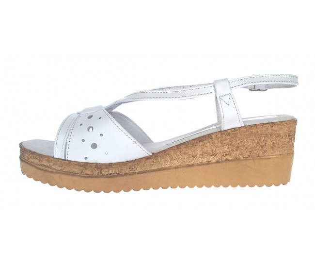 Sandale dama din piele naturala cu platforme de 6 cm LS36A2 Marimea 38