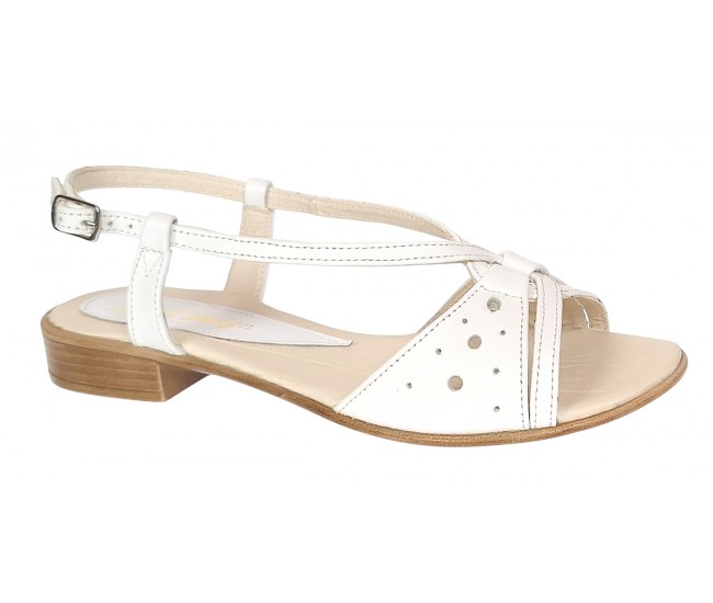 Sandale dama albe, din piele naturala, ROVI Design - LS36A Marimea 38