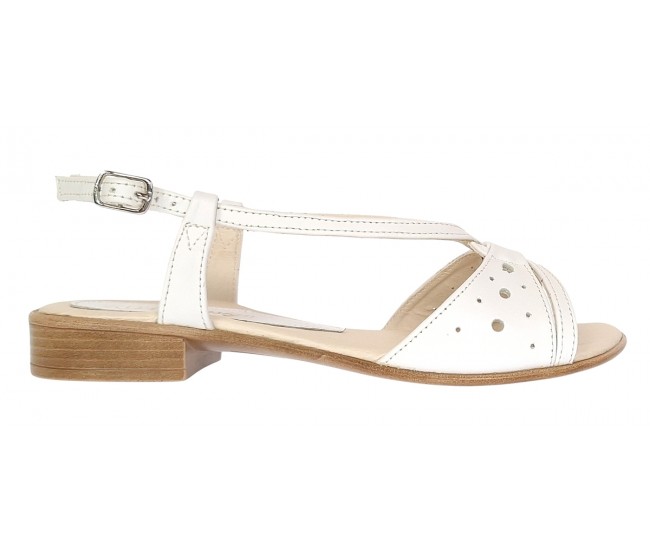 Sandale dama albe, din piele naturala, ROVI Design - LS36A Marimea 38
