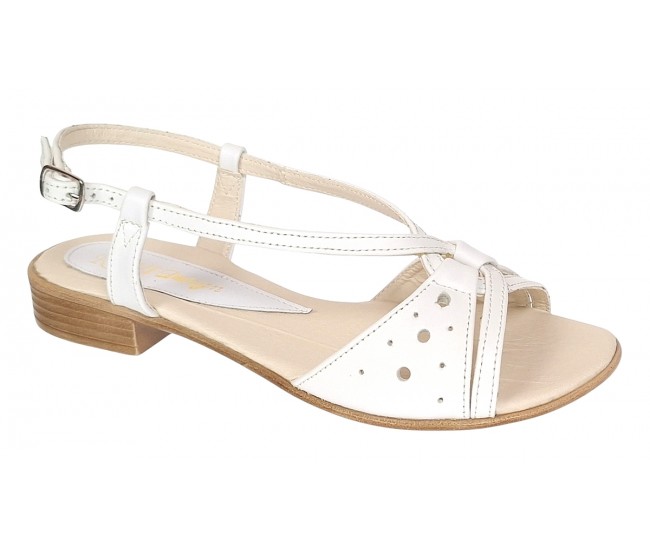 Sandale dama albe, din piele naturala, ROVI Design - LS36A Marimea 38