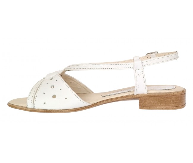 Sandale dama albe, din piele naturala, ROVI Design - LS36A Marimea 38