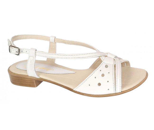 Sandale dama albe, din piele naturala, ROVI Design - LS36A Marimea 38