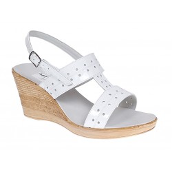 Oferta marimea 35, 36  Sandale dama din piele naturala lac, platforme de 7 cm LS46LA2