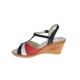 OFERTA MARIMEA 40  - Sandale dama din piele naturala cu platforme 7cm, Rosu, Alb, Negru, BOX,LS47RANBOX