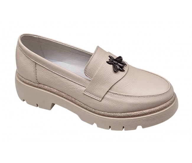 Pantofi dama casual din piele naturala - Model Sweet Cream Bee