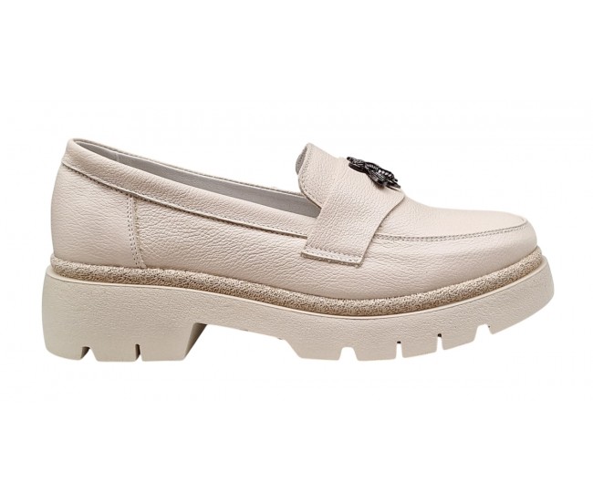 Pantofi dama casual din piele naturala - Model Sweet Cream Bee