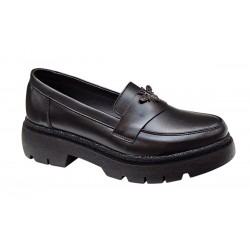 Pantofi dama casual din piele naturala - Model Sweet Black Bee
