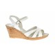 Sandale dama albe din piele naturala box - LS5ALB