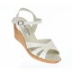 Sandale dama albe din piele naturala box - LS5ALB