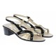 Oferta Sandale dama din piele naturala LAC, negru si bej Marimea 35