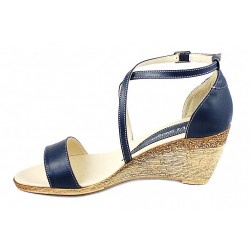 Oferta Marimea 36 Sandale dama din piele naturala bleumarin - LS7BLU