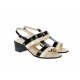 Oferta marimea 36, 38 - Sandale dama din piele naturala, Negru - Bej LS7NBEJLAC