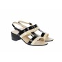 Oferta marimea 36, 38 - Sandale dama din piele naturala, Negru - Bej LS7NBEJLAC
