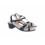 Sandale dama din piele naturala lacuita, bleumarin, S81LBL