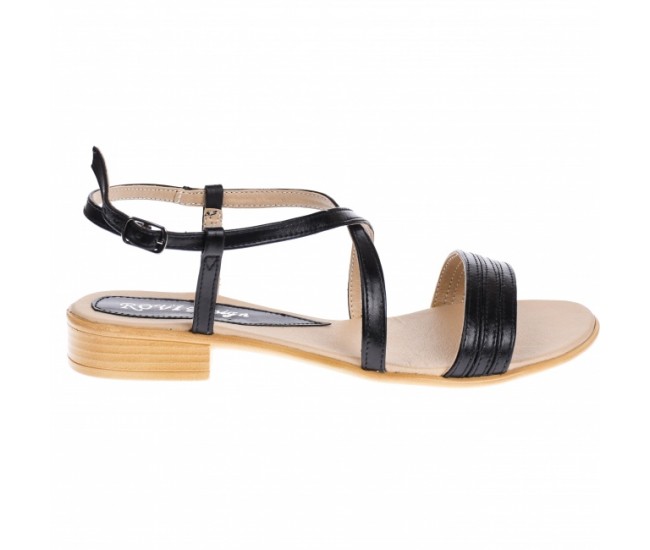 Oferta marimea 37 Sandale dama din piele naturala cu platforma joasa - cod LS8N2