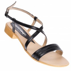 Oferta marimea 37 Sandale dama din piele naturala cu platforma joasa - cod LS8N2