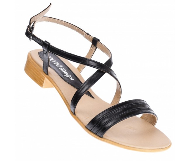 Oferta marimea 37 Sandale dama din piele naturala cu platforma joasa - cod LS8N2