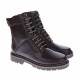 Marimea 45 Bocanci barbati militari din piele naturala, imblaniti, model iarna, maro, LSB1MBOX