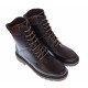 Marimea 45 Bocanci barbati militari din piele naturala, imblaniti, model iarna, maro, LSB1MBOX