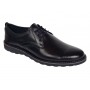 Marimea 44 Pantofi barbati sport negri casual din piele naturala LSP17NS