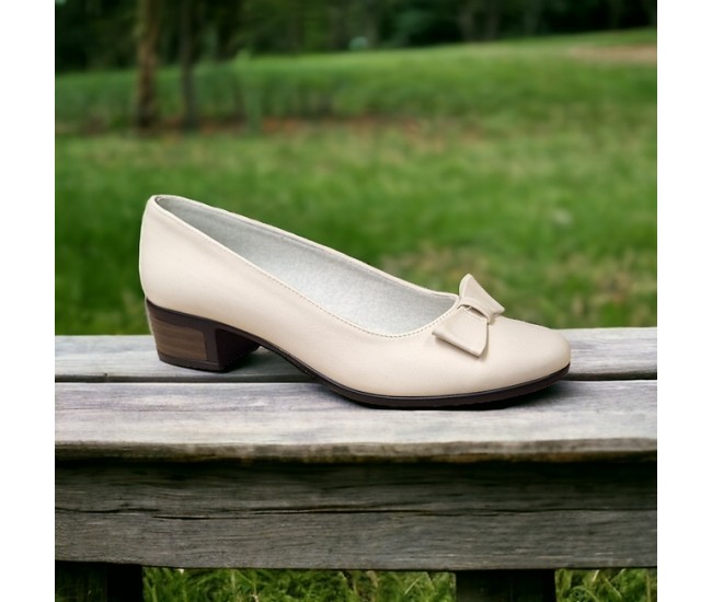 Oferta marimea 39 - Pantofi dama din piele naturala Bej - LSTD21BEJ