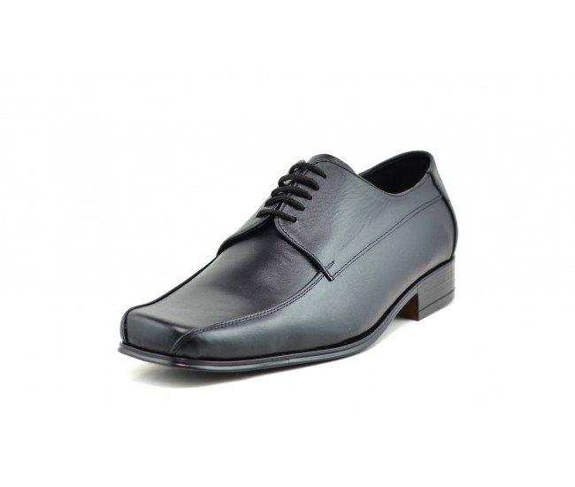 Marimea 43 Pantofi barbati negri eleganti din piele naturala LSTD351SIRET