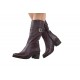 Oferta Marimea 40 Cizme dama imblanite din piele naturala cu fermoar Tanya Rosu LT215ROSUP